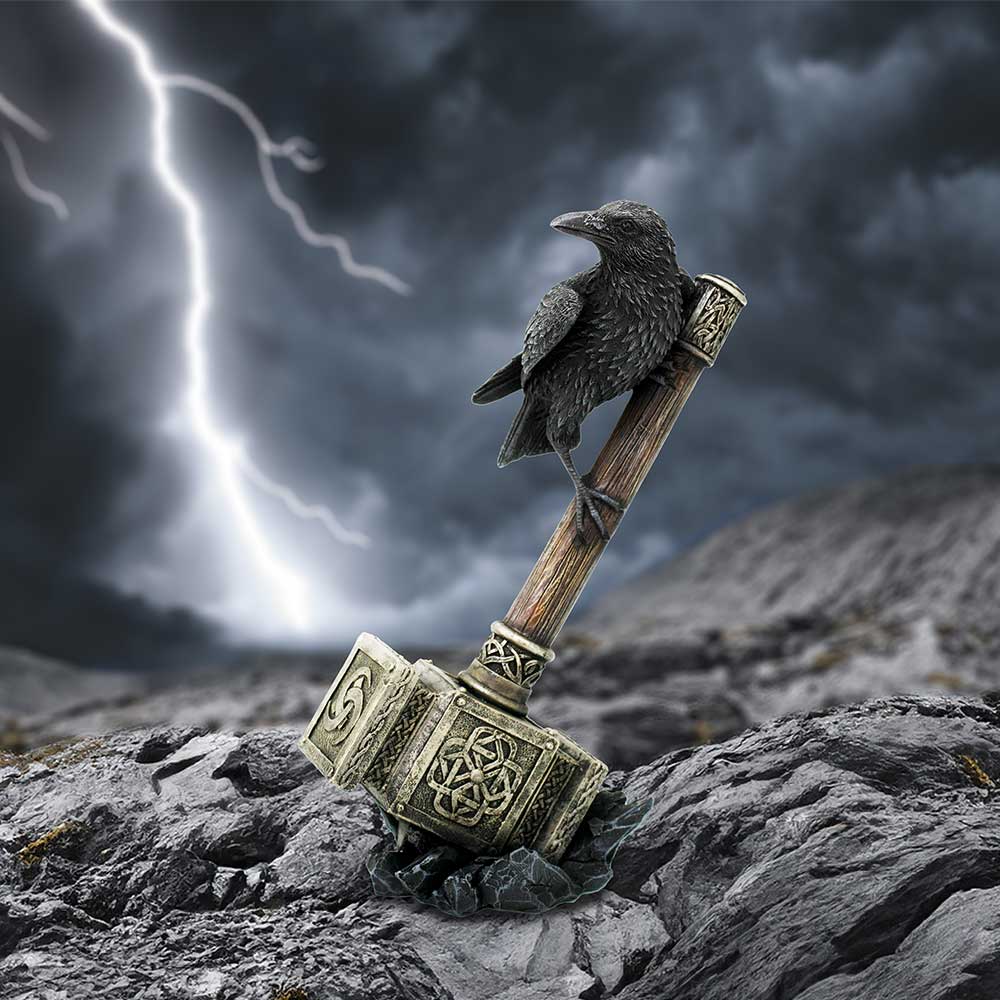 Thor Raven on Hammer of the Gods 23cm Statue