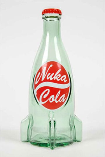 Fallout Nuka Cola Glass Bottle and Bottle Cap Prop Replica