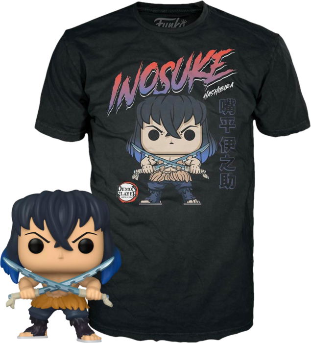 Demon Slayer Inosuke Hashibira Funko Pop! Vinyl Figure & T-Shirt (X-Large) Set