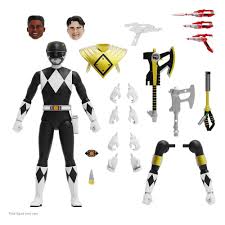 Mighty Morphin Power Rangers Black Ranger 7" Super 7 Ultimates Figure