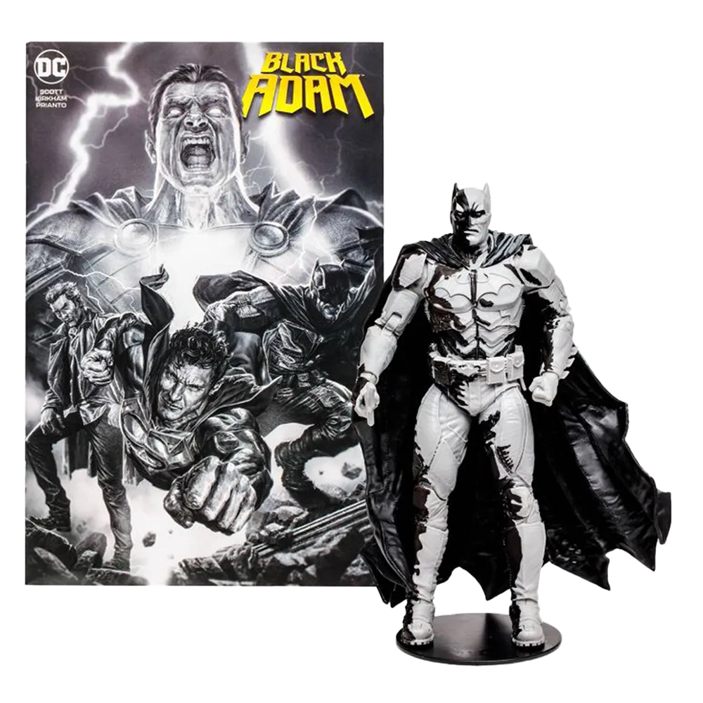 DC Direct: Gold Label Series Wave 1: Batman (Line Art Variant SDCC) Action Figure With Comic