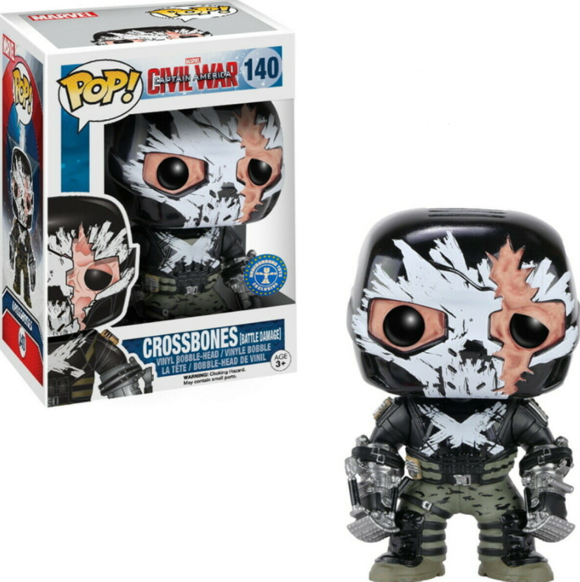 Marvel Crossbones (Battle Damage) Funko Pop! Vinyl Figure #140