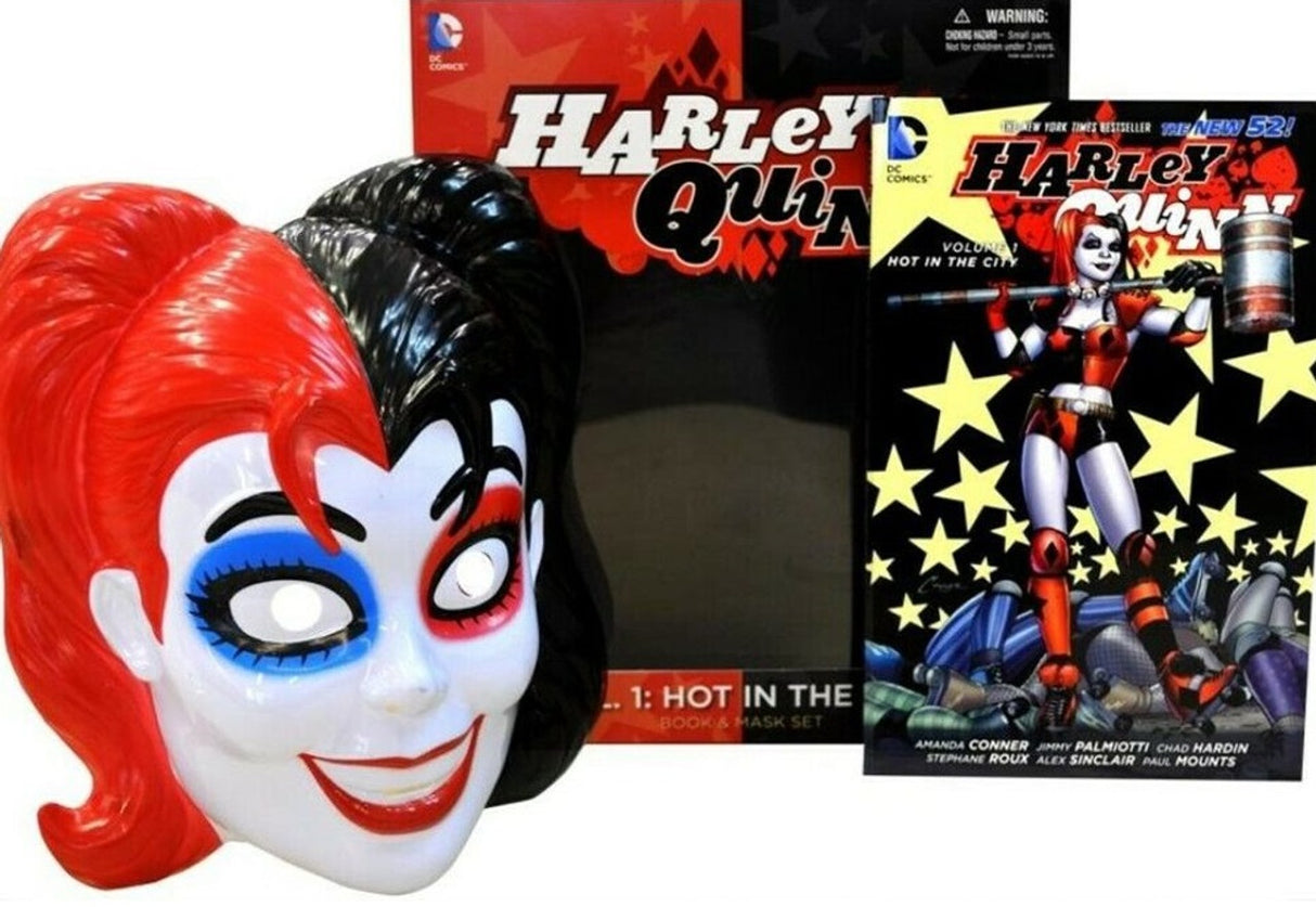 DC Comics Harley Quinn Comic Book and Mask Set Vol. 1 Hot in the City