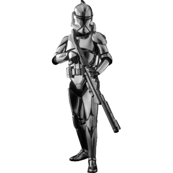 Star Wars Clone Trooper 1/6 Scale Hot Toys Collectible Figure (Chrome Version)