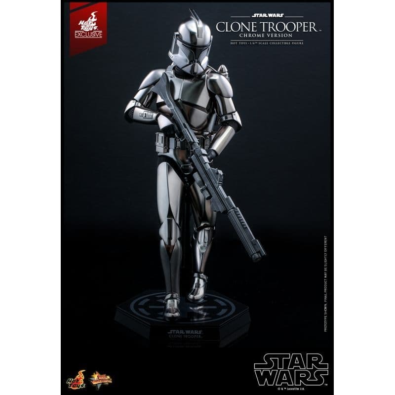 Star Wars Clone Trooper 1/6 Scale Hot Toys Collectible Figure (Chrome Version)