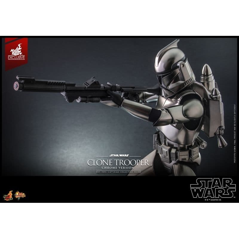 Star Wars Clone Trooper 1/6 Scale Hot Toys Collectible Figure (Chrome Version)