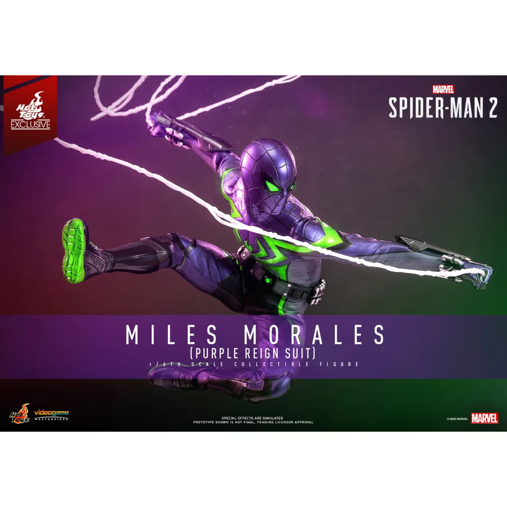 Spider-Man 2 Miles Morales Hot Toy Exclusive 1/6 Scale Purple Reign Suit