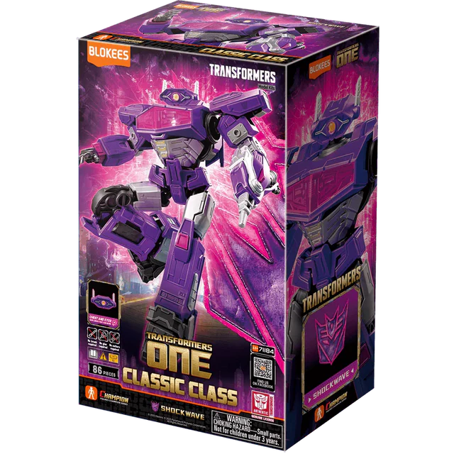 Transformers One Shockwave Classic Class Blokees Model Kit Action Figure