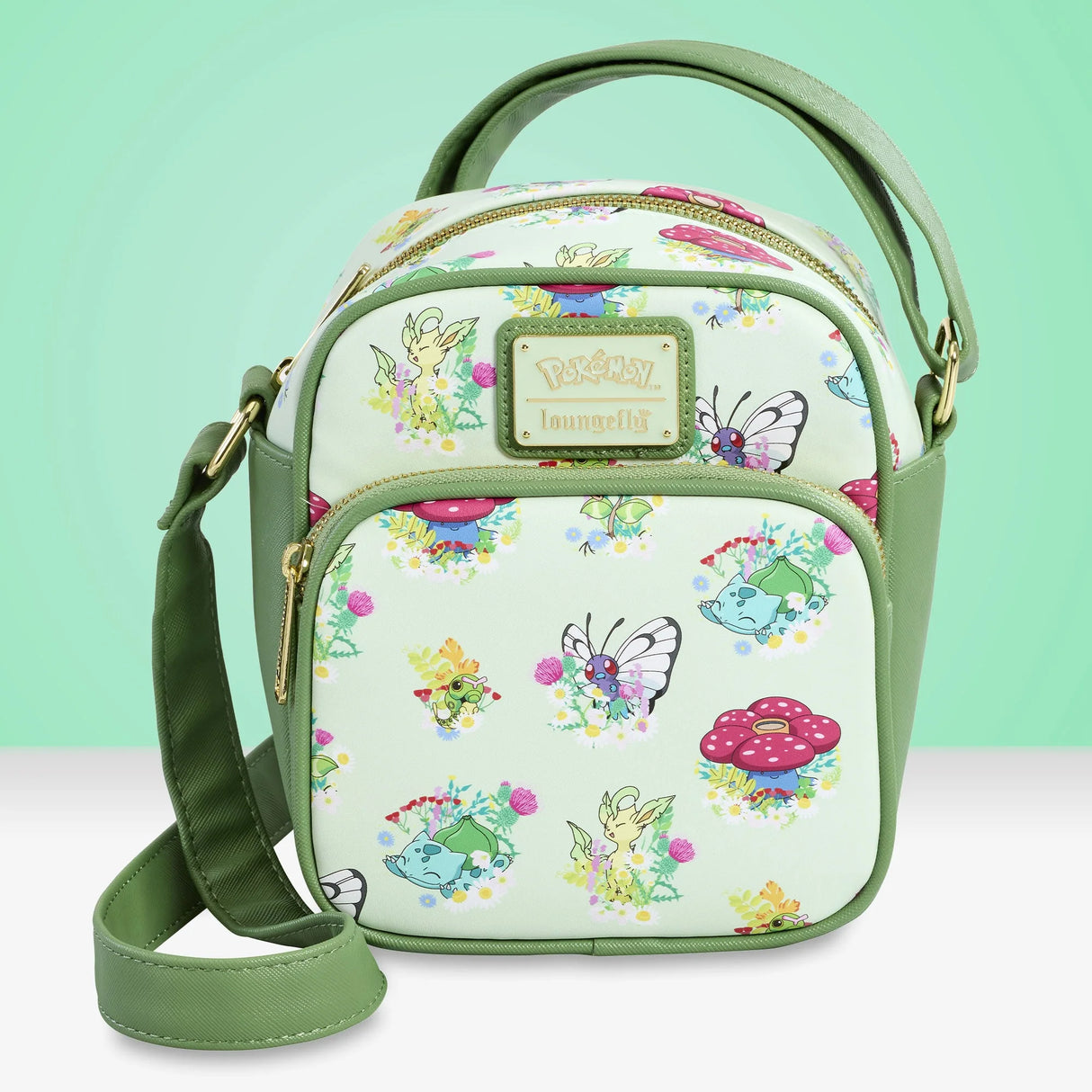 Pokemon Loungefly Grass Type Crossbody Bag