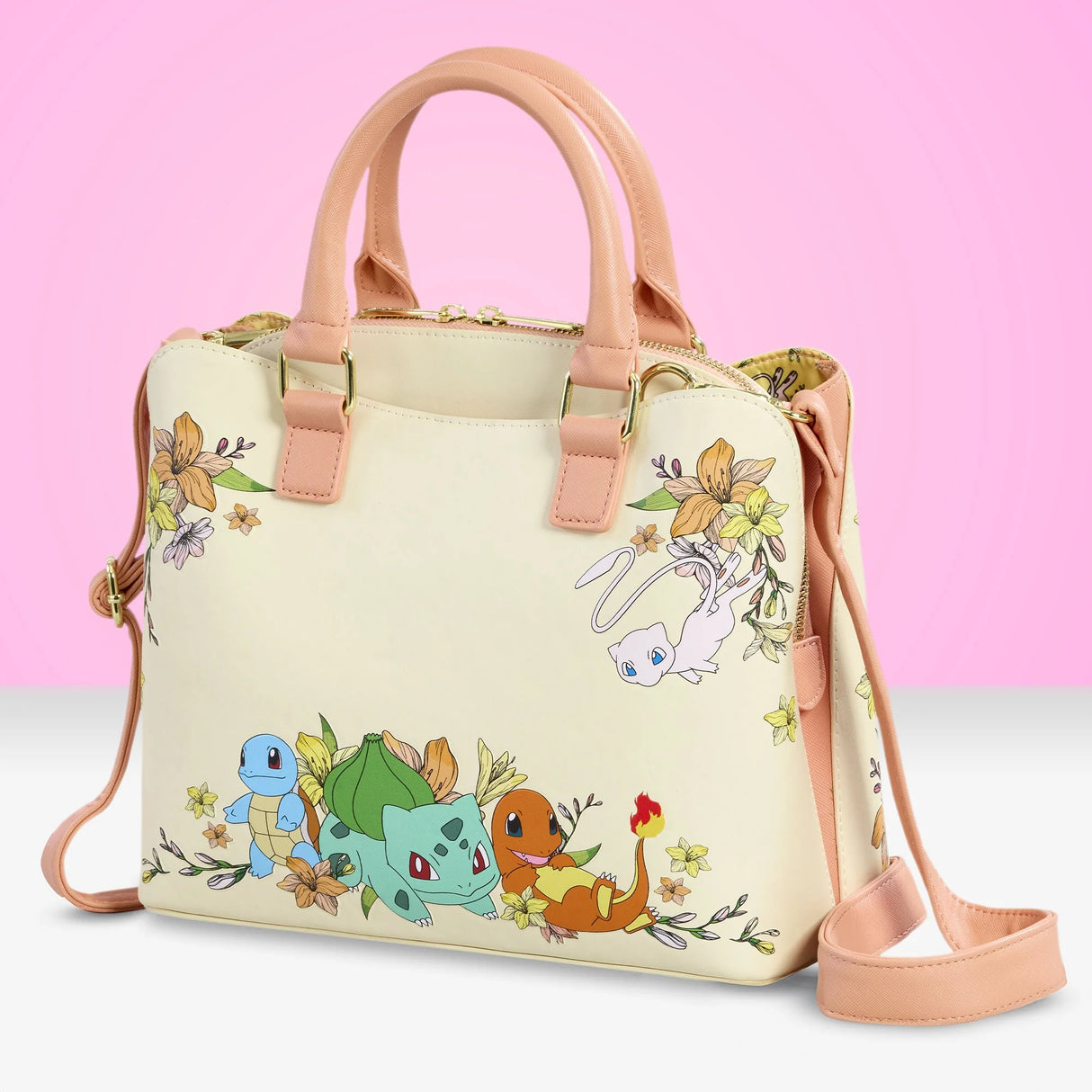 Pokemon Loungefly Mew & Kanto Starters Crossbody Bag