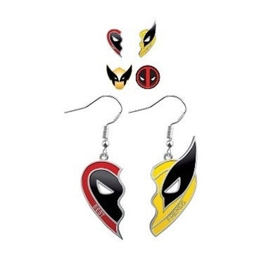 Marvel Deadpool & Wolverine Set of Earrings