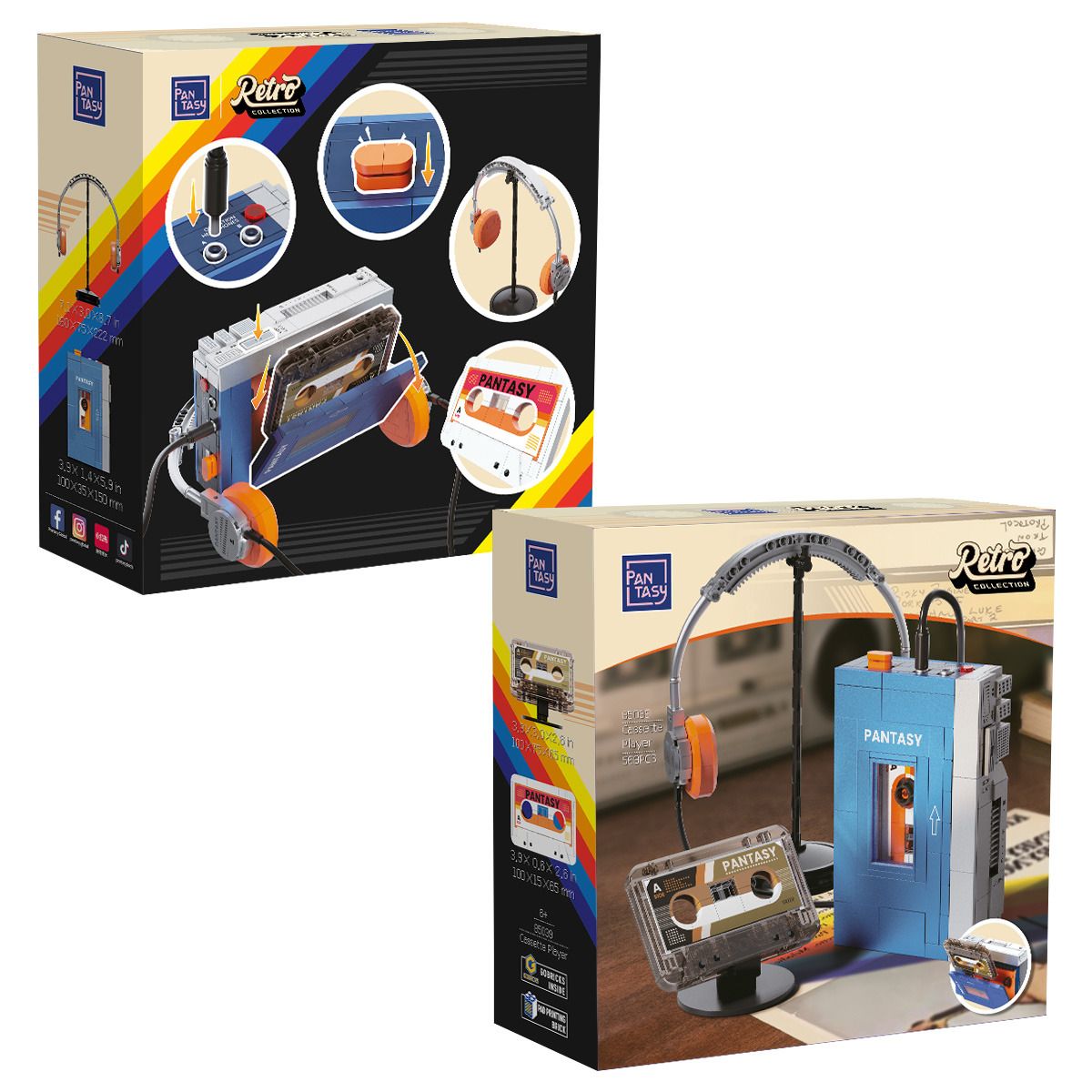 Retro Tape Cassette Player - 569 Pieces