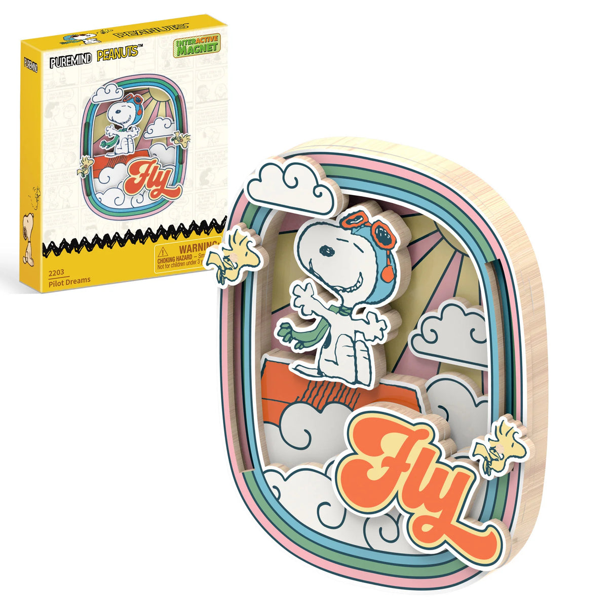 Peanuts™ Snoopy's Pilot Dreams Wooden Magnet