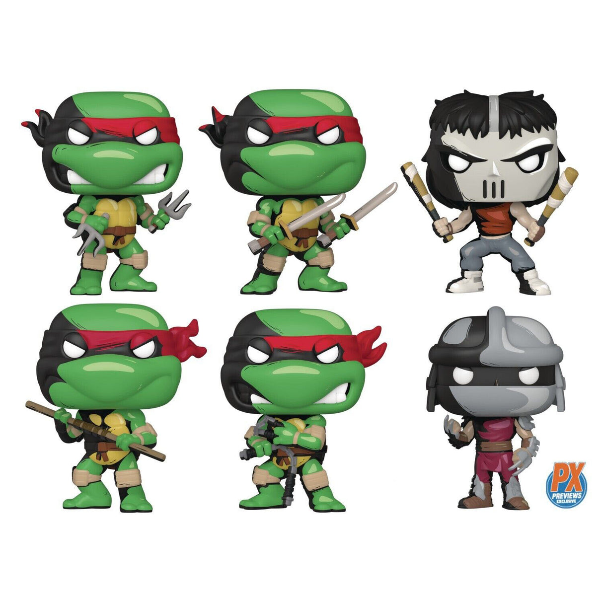 Teenage Mutant Ninja Turtles PX Previews Exclusive Funko Pop! Vinyls Set of 6