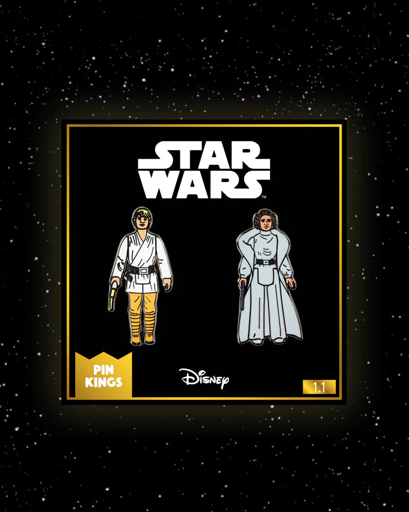 Star Wars Luke Skywalker and Princess Leia Enamel Pin Badge Set