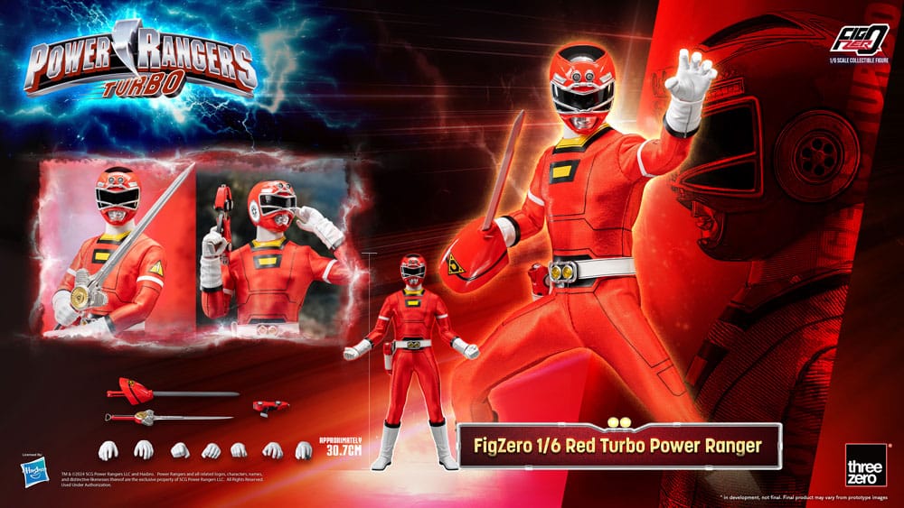 Power Rangers Turbo FigZero Red Turbo Power Ranger 30 cm 1/6 Action Figure