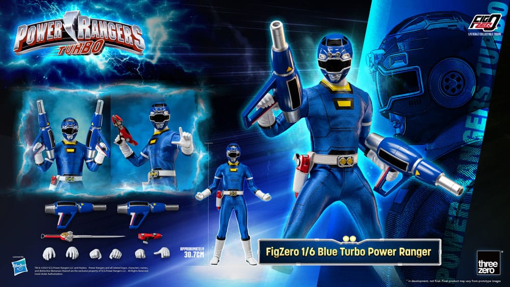 Power Rangers Turbo FigZero Blue Turbo Power Ranger 30 cm 1/6 Action Figure