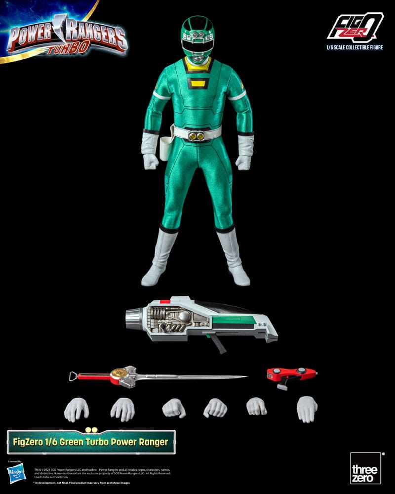 Power Rangers Turbo FigZero Green Turbo Power Ranger 30 cm 1/6 Action Figure