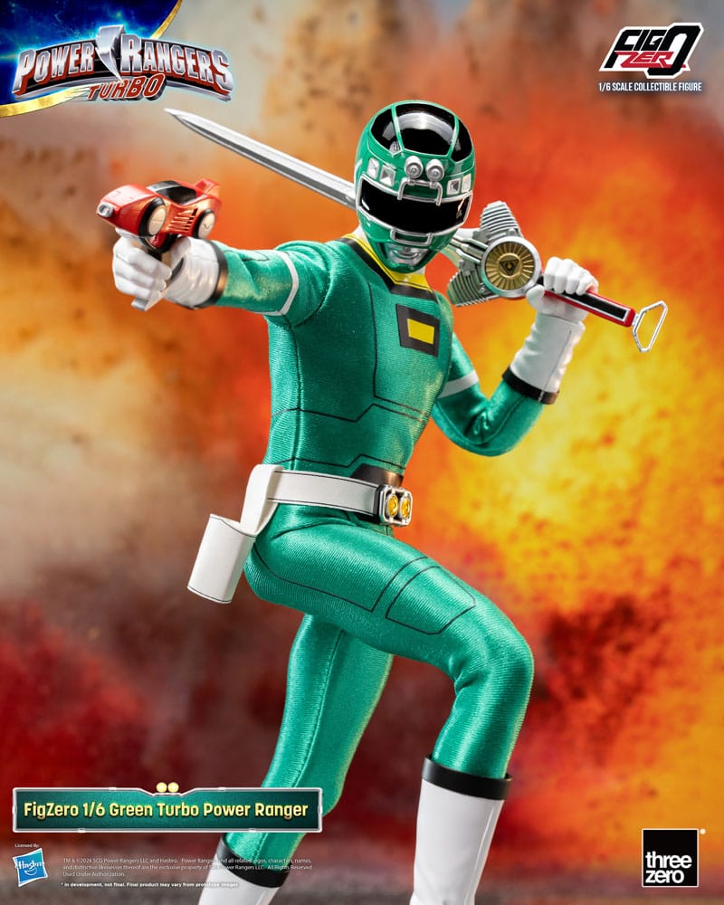 Power Rangers Turbo FigZero Green Turbo Power Ranger 30 cm 1/6 Action Figure