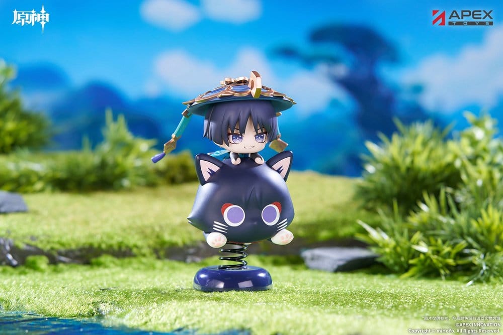 Genshin Impact Chibi Chara Yurayura Stand PVC Figure Wanderer 11 cm