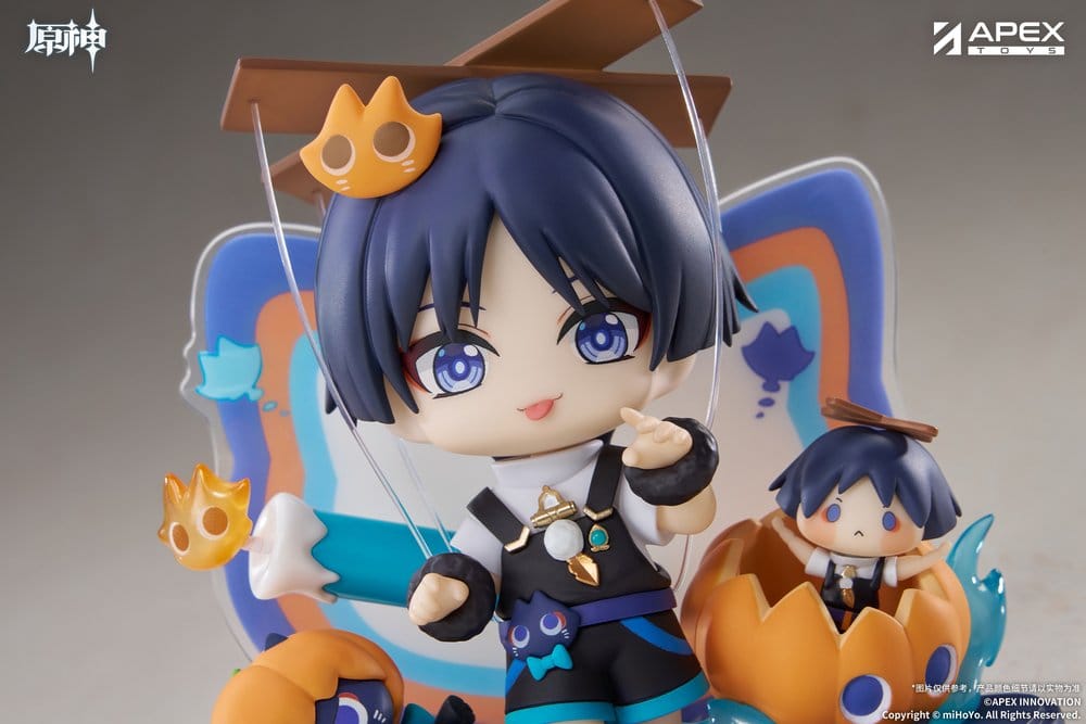 Genshin Impact You Ye Qi Xiang Series Chibi Chara PVC Statue Wanderer 10 cm