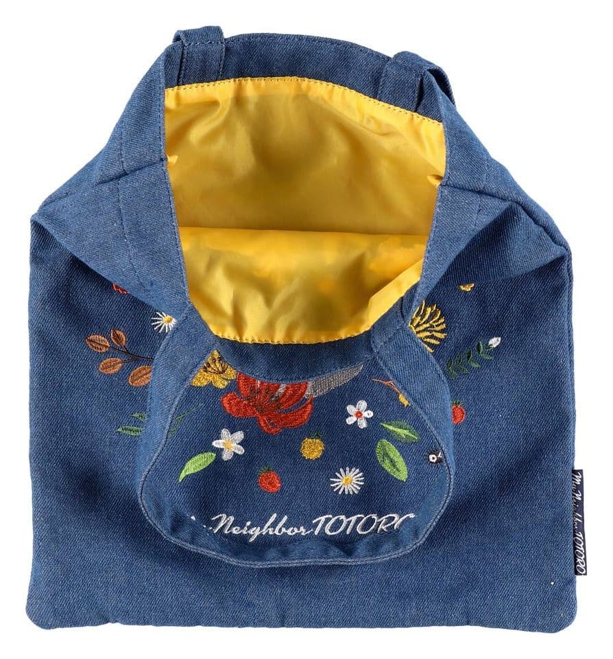 My Neighbor Totoro Tote Bag Denim Totoro & Flower Wreath