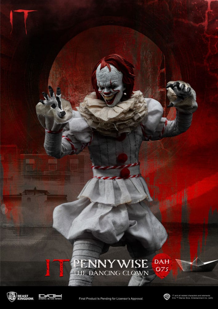 Stephen Kings It Pennywise 21cm 1/9 scale Dynamic 8ction Heroes Action Figure