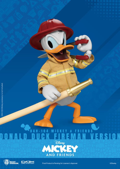 Disney Mickey & Friends Donald Duck Fireman Ver. 24cm Dynamic 8ction Heroes 1/9 Scale Action Figure