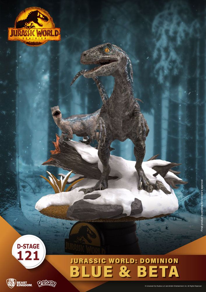 Jurassic World Dominion D-Stage Blue & Beta 13 cm Reproduction PVC Diorama