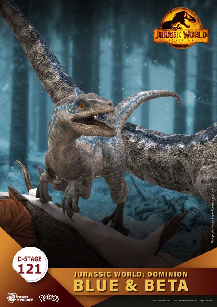 Jurassic World Dominion D-Stage Blue & Beta 13 cm Reproduction PVC Diorama
