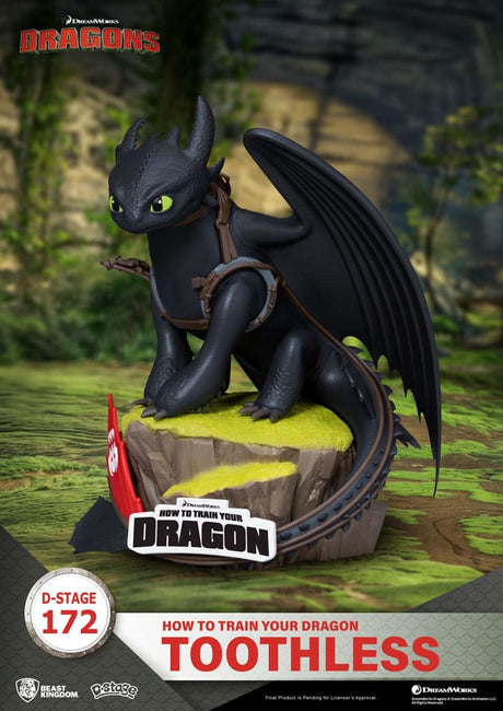 How To Train Your Dragon D-Stage Toothless 14 cm PVC Diorama Statue