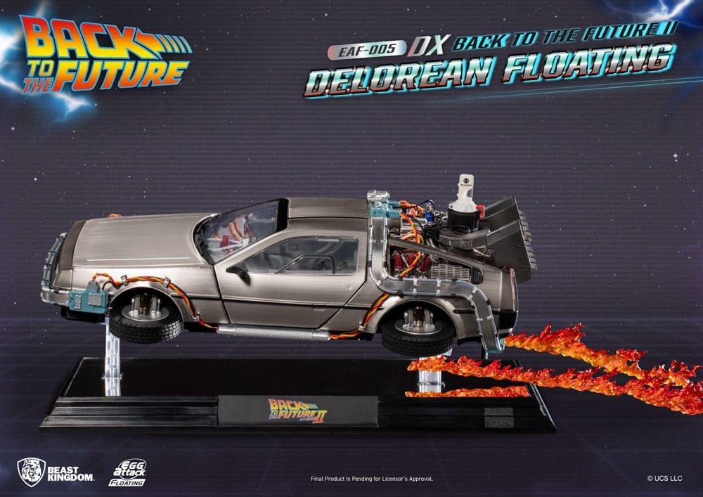 Back to the Future Back to the Future II DeLorean Deluxe Version 20cm Egg Attack Floating Statue