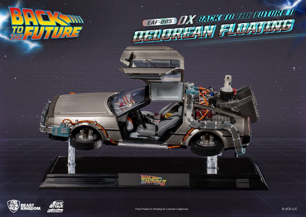 Back to the Future Back to the Future II DeLorean Deluxe Version 20cm Egg Attack Floating Statue