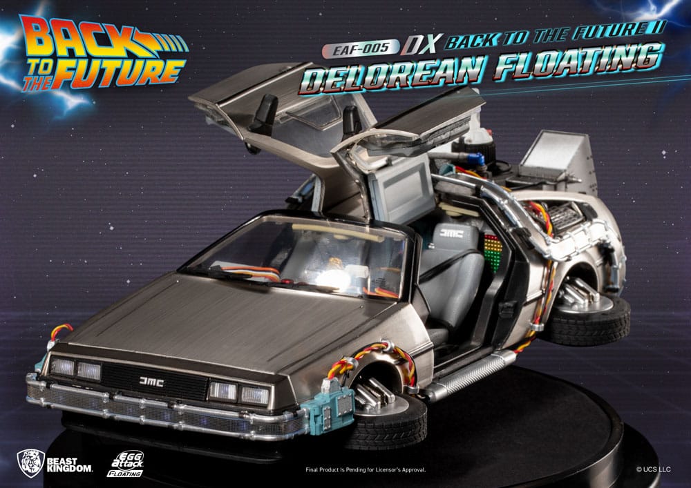 Back to the Future Back to the Future II DeLorean Deluxe Version 20cm Egg Attack Floating Statue