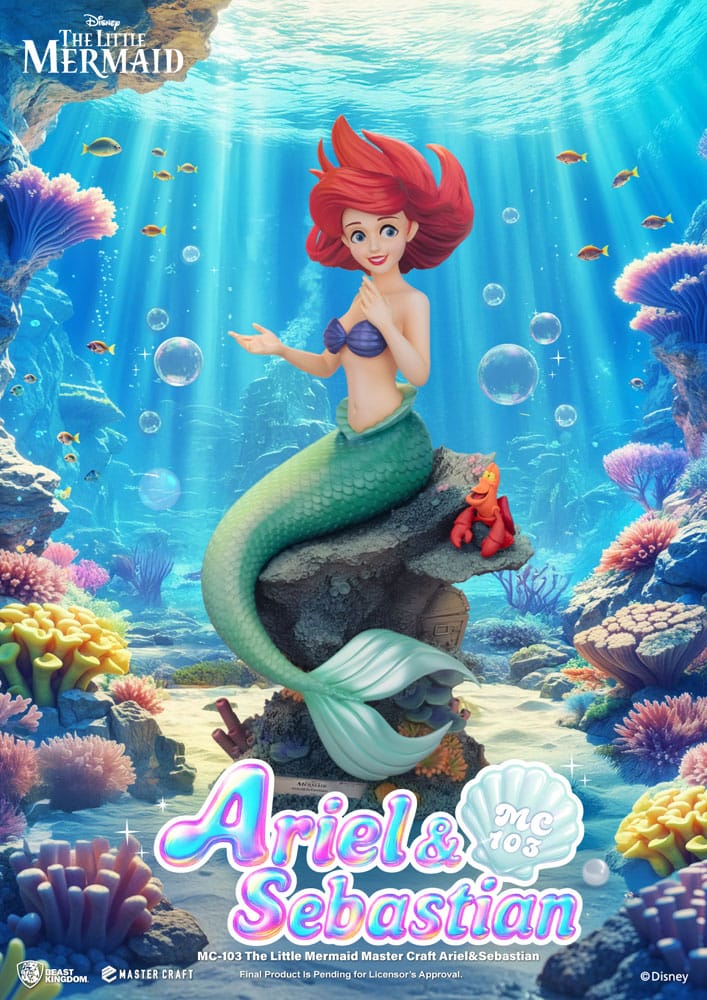 The Little Mermaid Master Craft Statue Ariel & Sebastian 42 cm