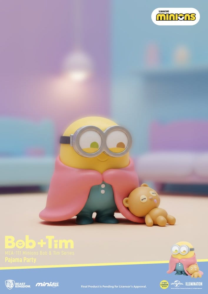 Minions Mini Egg Attack Blind Box Figures Minions bob & tim series 9 cm Assortment (6)