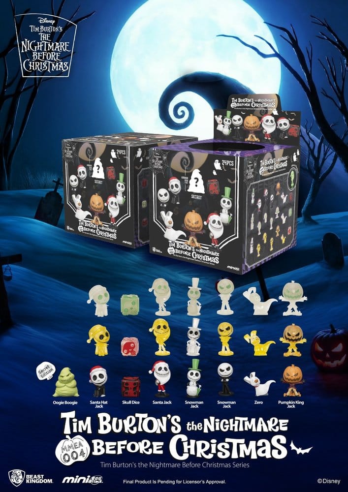 Nightmare Before Christmas Mini Egg Attack Mini Figures Blind Box Assortment (24) (Glow in the Dark)