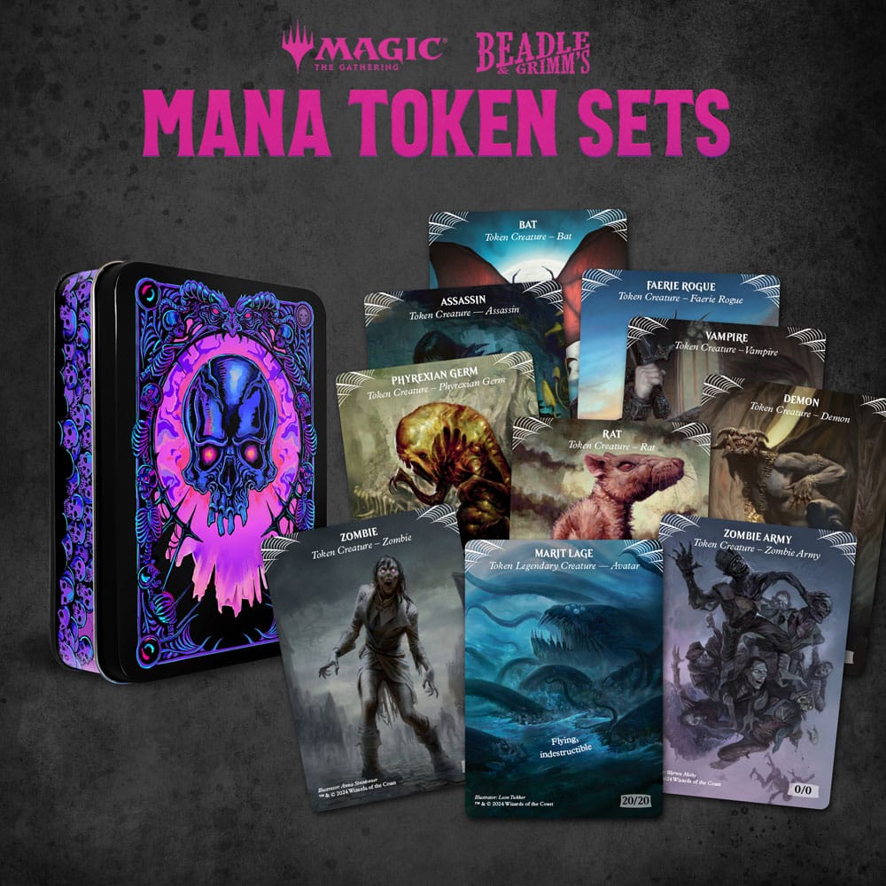 Magic the Gathering Black Mana Dice and Token Pack