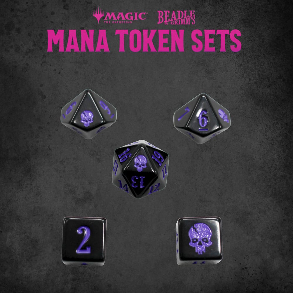 Magic the Gathering Black Mana Dice and Token Pack