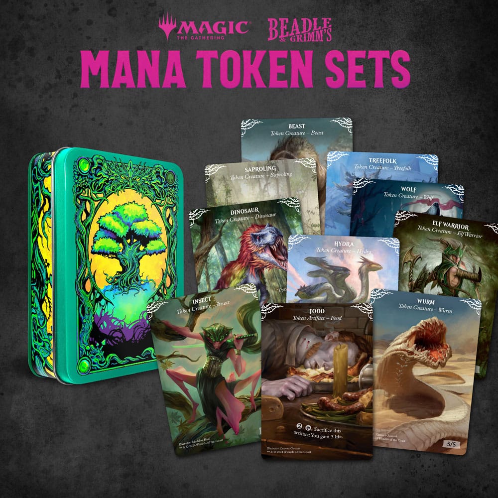 Magic the Gathering Green Mana Dice and Token Pack