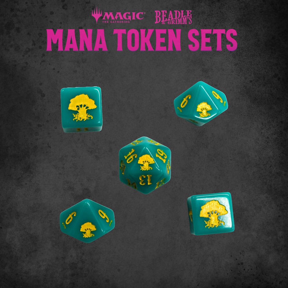 Magic the Gathering Green Mana Dice and Token Pack
