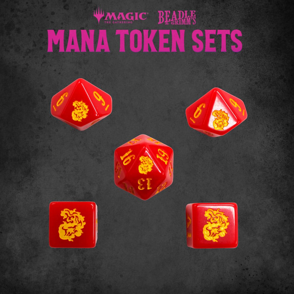 Magic the Gathering Red Mana Dice and Token Pack