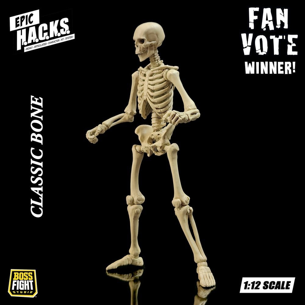 Epic H.A.C.K.S. Action Figure 1/12 Skeleton Blank Classic Bone