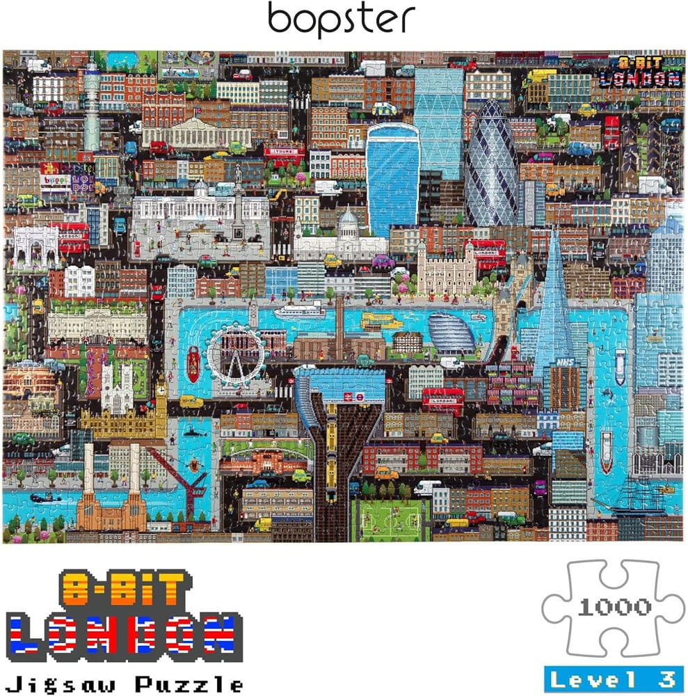 8-Bit Pixel Puzzle London Level 3 1000 Pieces