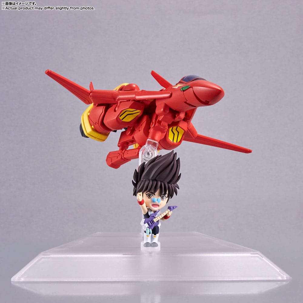 Macross 7 VF-19 Custom Fire Valkyrie with Basara Nekki 11 cm Tiny Session Vehicle mit Action Figure