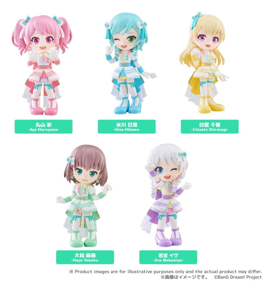 BanG Dream! PalVerse Mini Figures Pastel*Palettes Blind Box Display (6)