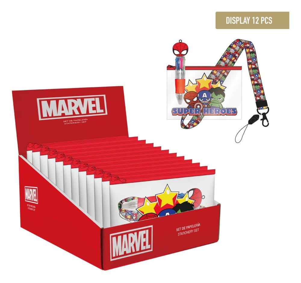 Marvel Stationery Set with Pendant Super Heroes Display (12)