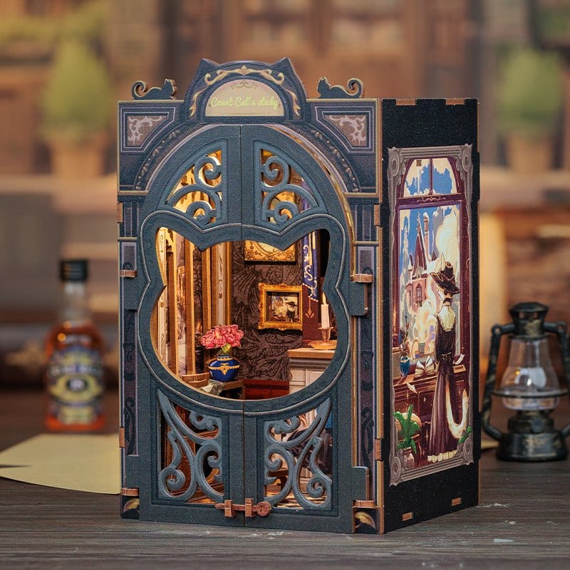 Book Nook Count Cat´s Study 17 x 12 cm