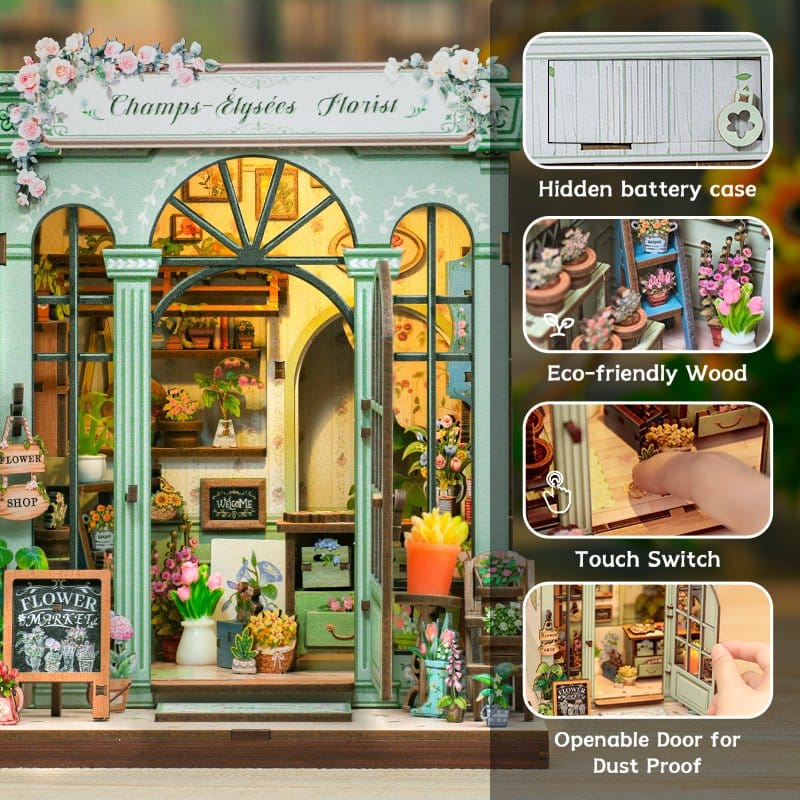 Miniature House Model Kit Champs-Élysées Florist 18 x 16 cm