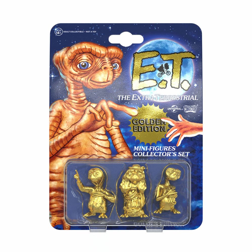 E.T. the Extra-Terrestrial Collector's Set Mini Figures 3-Pack Golden Edition 5 cm